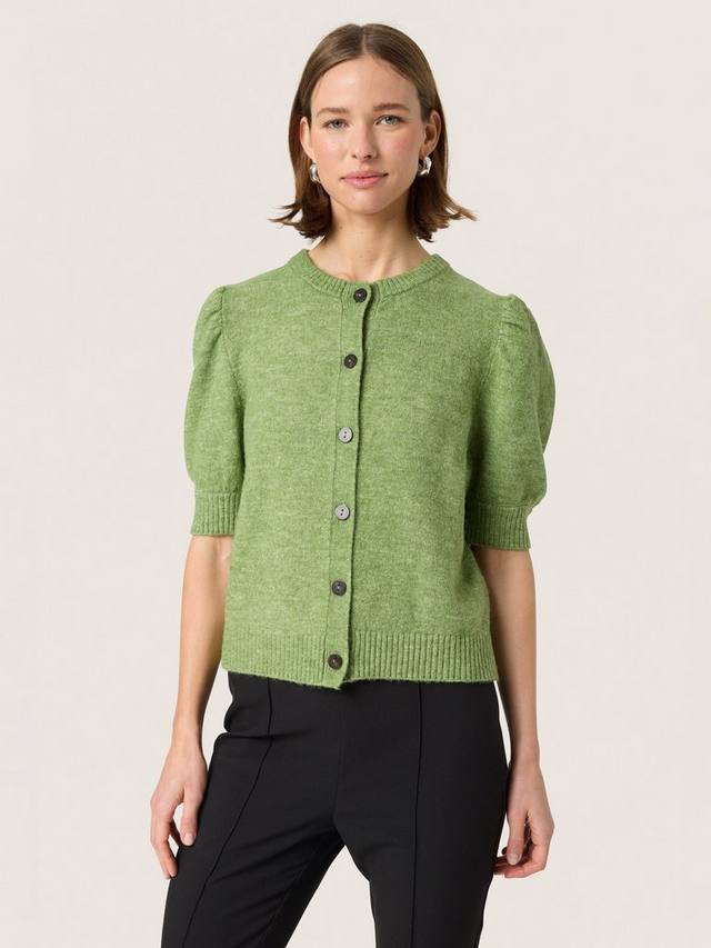 

Кардиган Amani с короткими пышными рукавами Soaked In Luxury, Smoke Green Melange