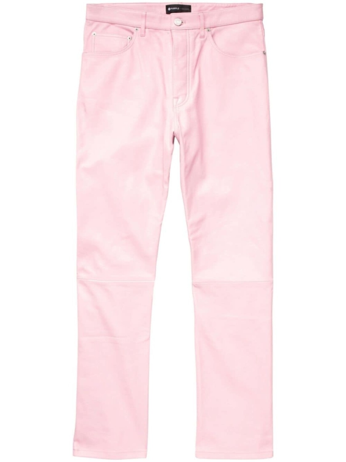 

Purple Brand кожаные брюки прямого кроя, розовый