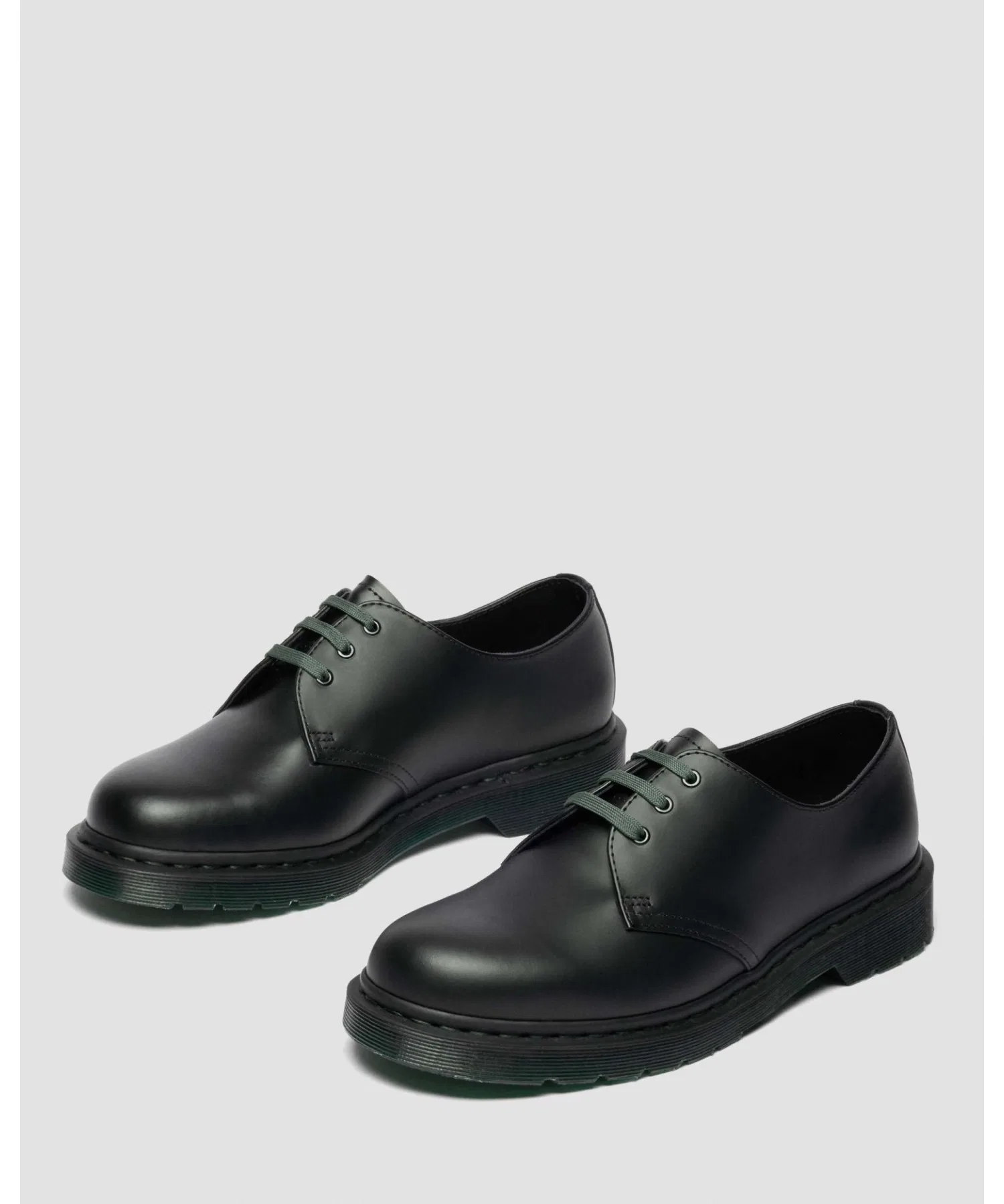 Унисекс обувь Dr. Martens 1461 с зелёной подошвой чёрные — фото 3