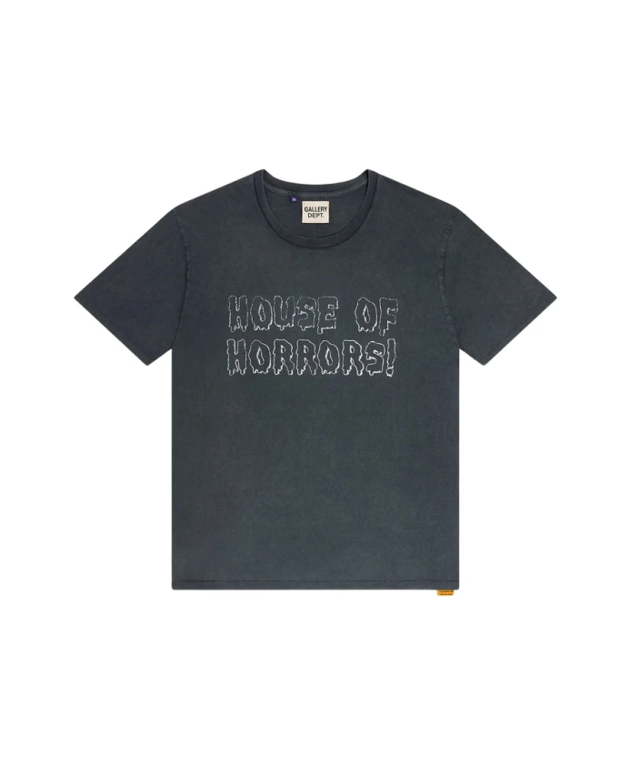 

Черная футболка с круглым вырезом и логотипом Gallery Dept., черный