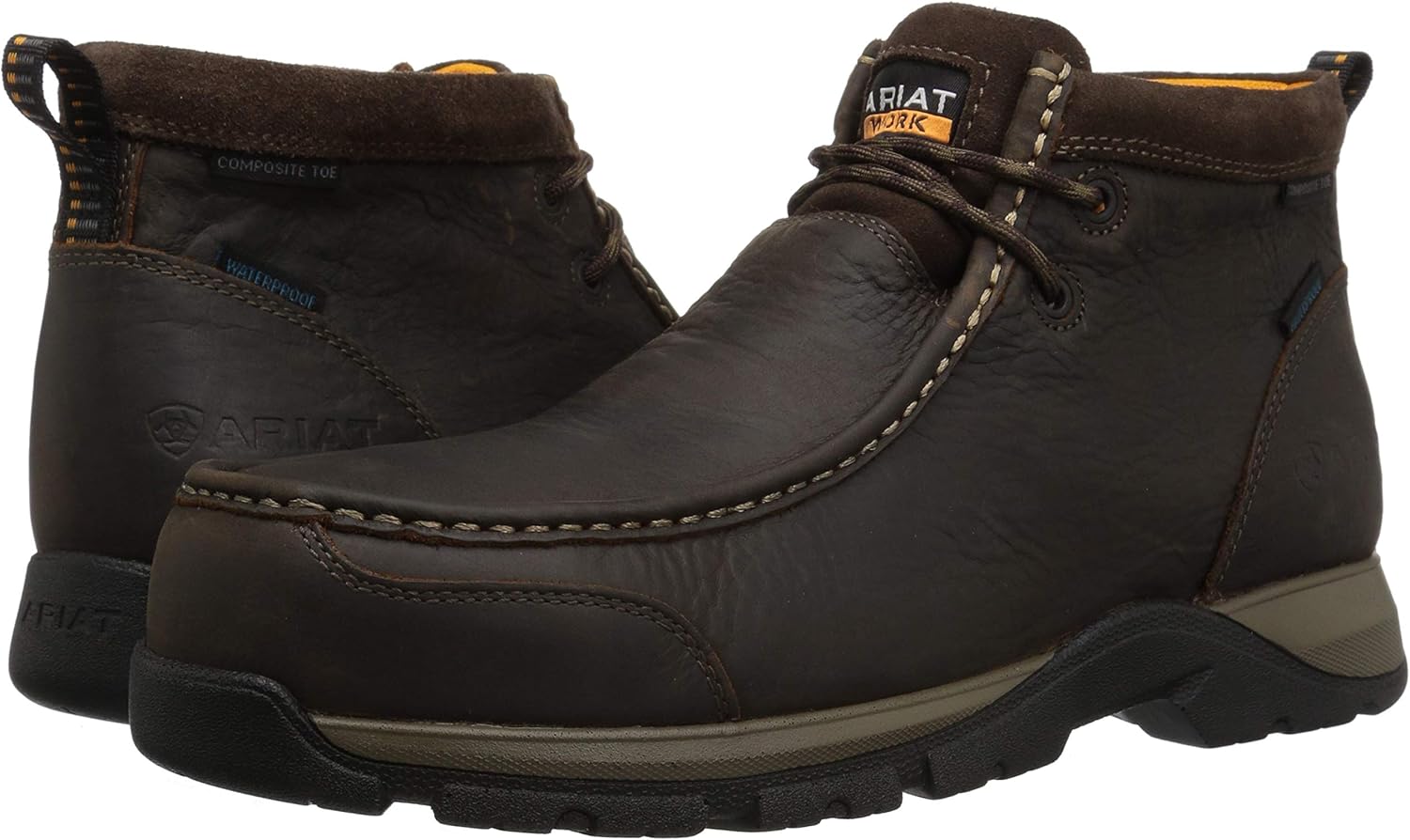 Мужские рабочие ботинки ARIAT Edge Lte Moc с композитным носком, темно-коричневый — фото 4