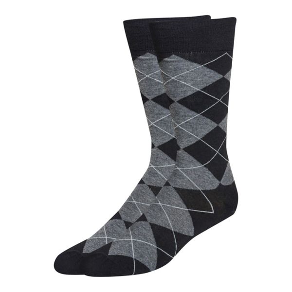 

Мужские носки Crew Cole Haan, цвет black grey argyle