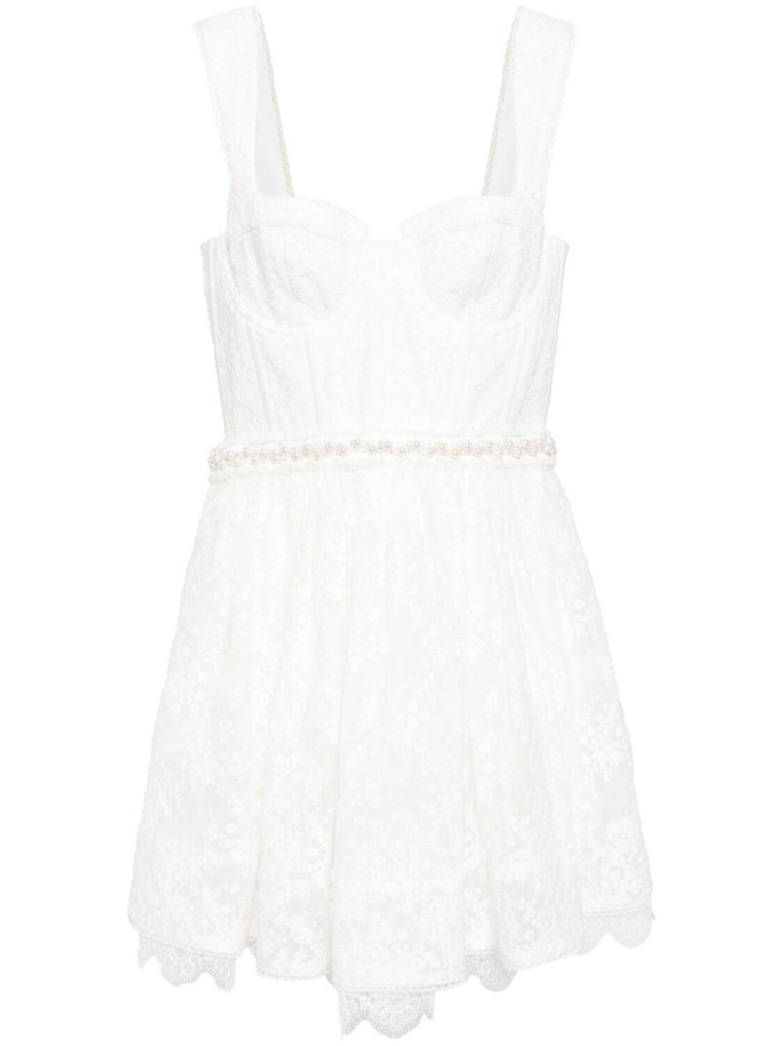 

Alice + olivia мини-платье Hope из цветочного кружева, белый