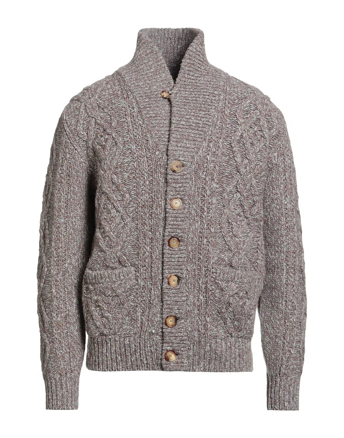 

Кардиган Cashmere Brunello Cucinelli, серо-коричневый