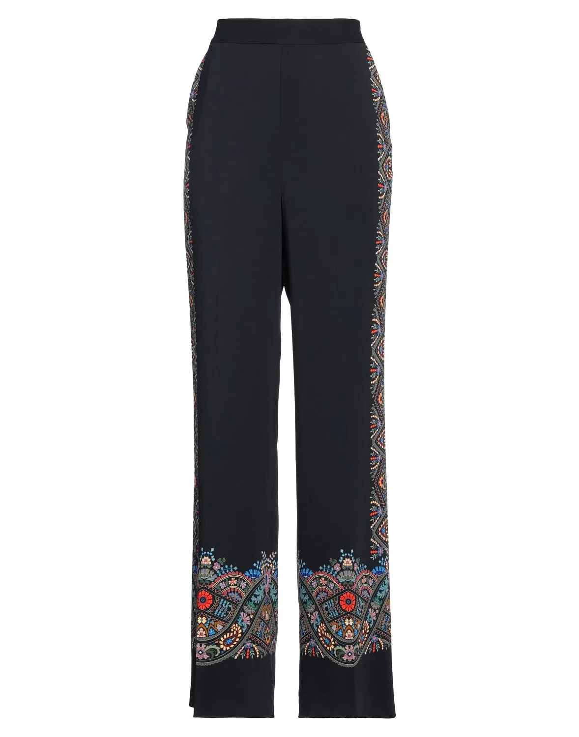 Брюки из крепа с принтом ETRO Midnight blue