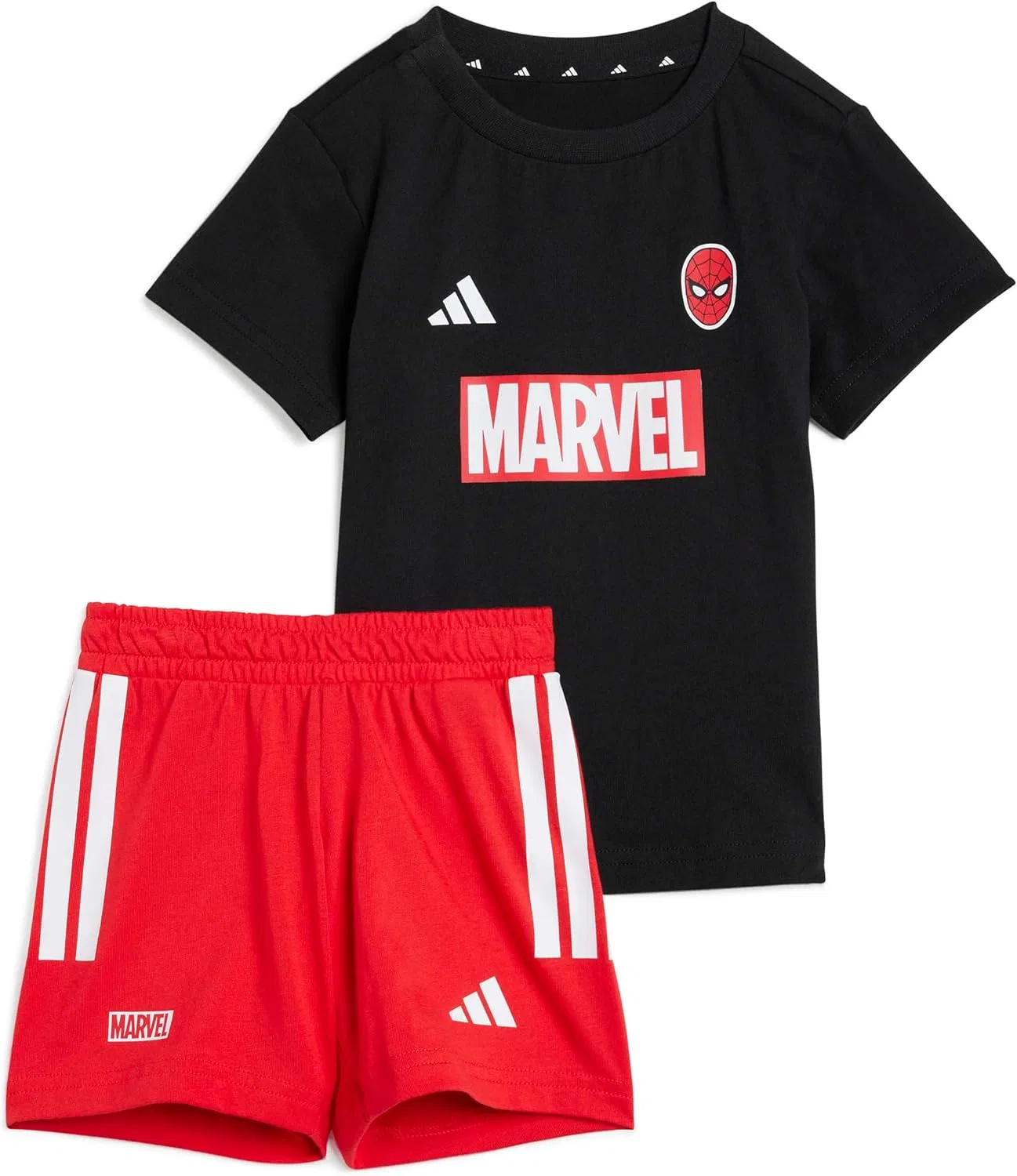 Комплект детских футболок Adidas унисекс Marvel, Spider-Man/Black/White