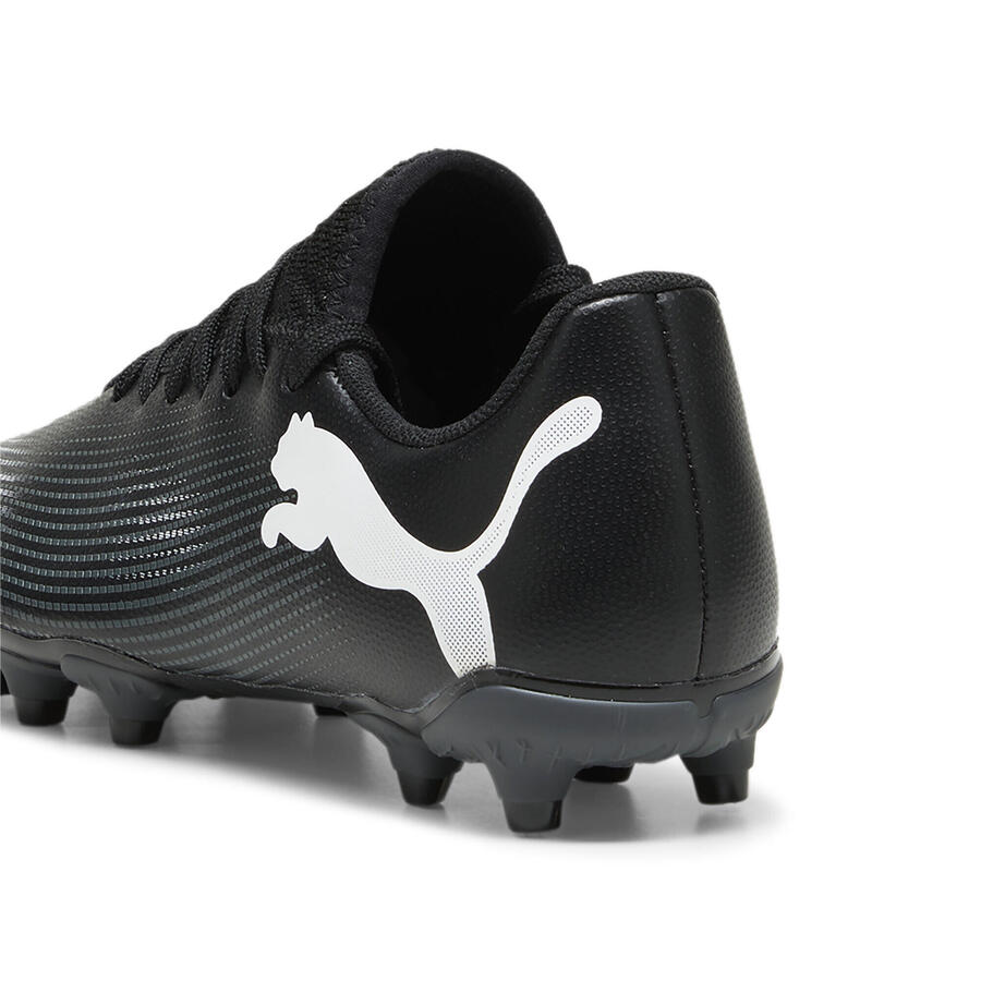 Футбольные бутсы FUTURE 7 PLAY FG/AG для молодежи PUMA, черно-белые — фото 3