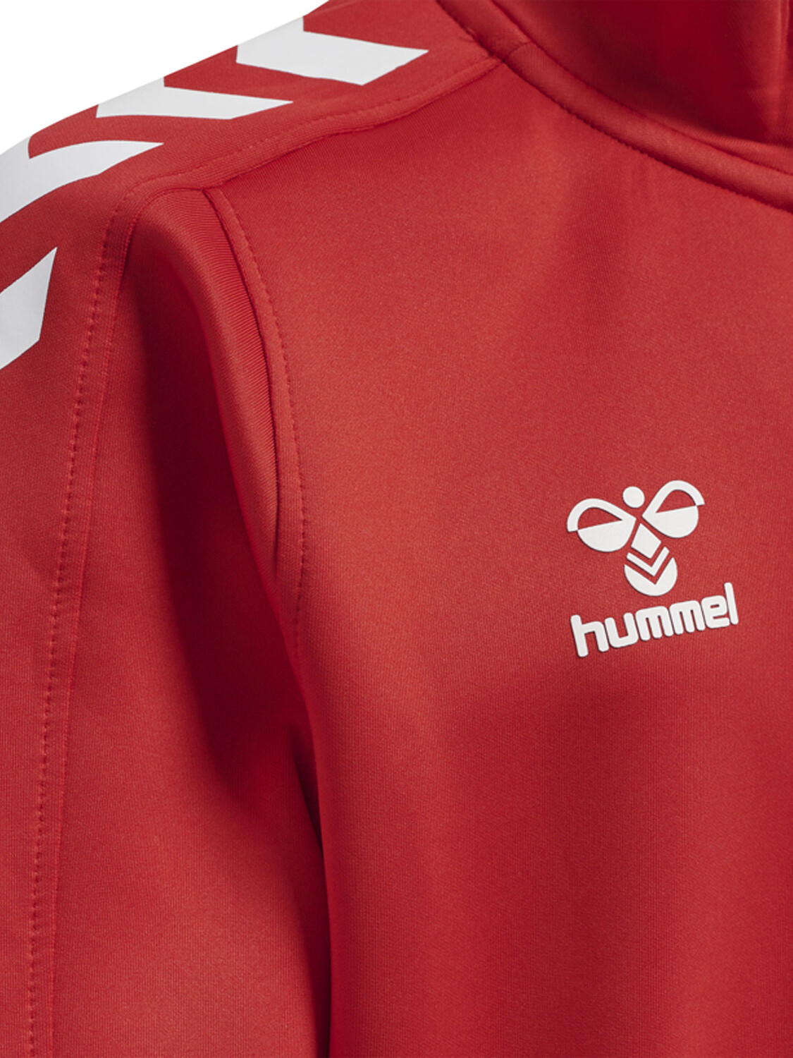 Толстовка Hummel Mit Kurzem Reißverschluss Hmlcore Xk Half Zip Poly Sweat Kids, цвет TRUE RED — фото 3