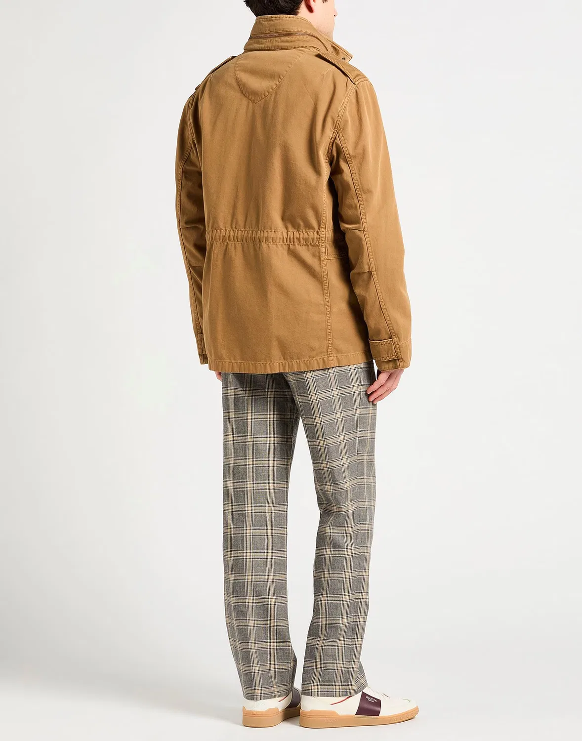 Куртка BURBERRY мужская из габардина, с вышитым логотипом, коричневый — фото 3