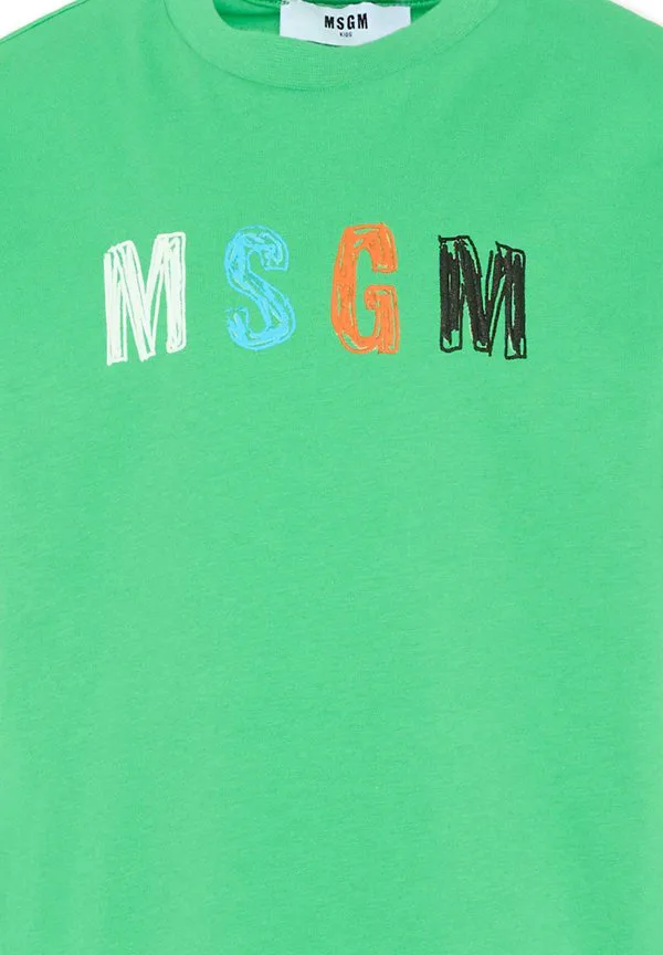 Футболка с принтом Msgm, Green — фото 3