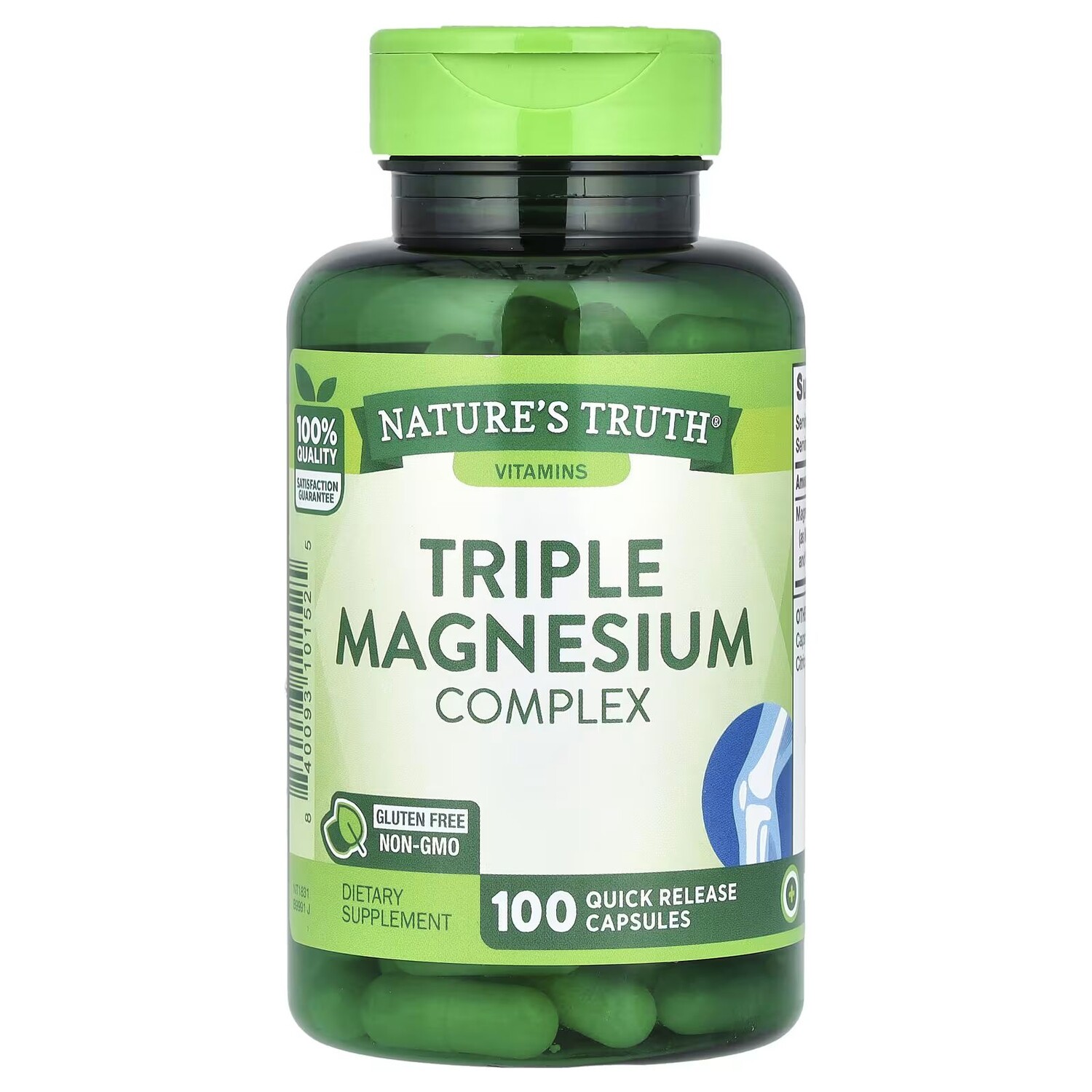 

Тройной комплекс магния, 100 капсул быстрого высвобождения Nature'S Truth