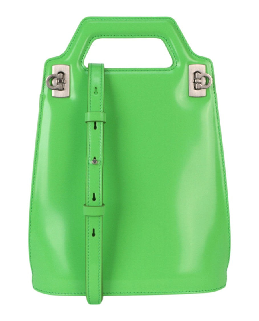 

Микро Wanda Кожаная Сумочка Через Плечо Патент Salvatore Ferragamo, зеленый