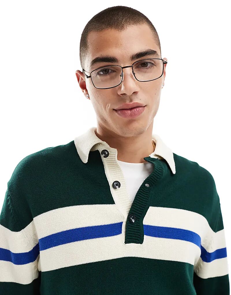 

Трикотажный регбийный свитер Cotton On зеленого цвета Cotton:On