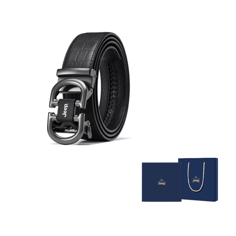 

Ремень мужской из кожи коровы и сплава, 3,5 см Jeep, серебро crocodile pattern