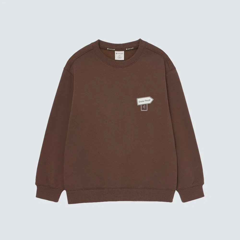Детский графический свитшот коричневый от Snowpeak Apparel Kids — фото 2