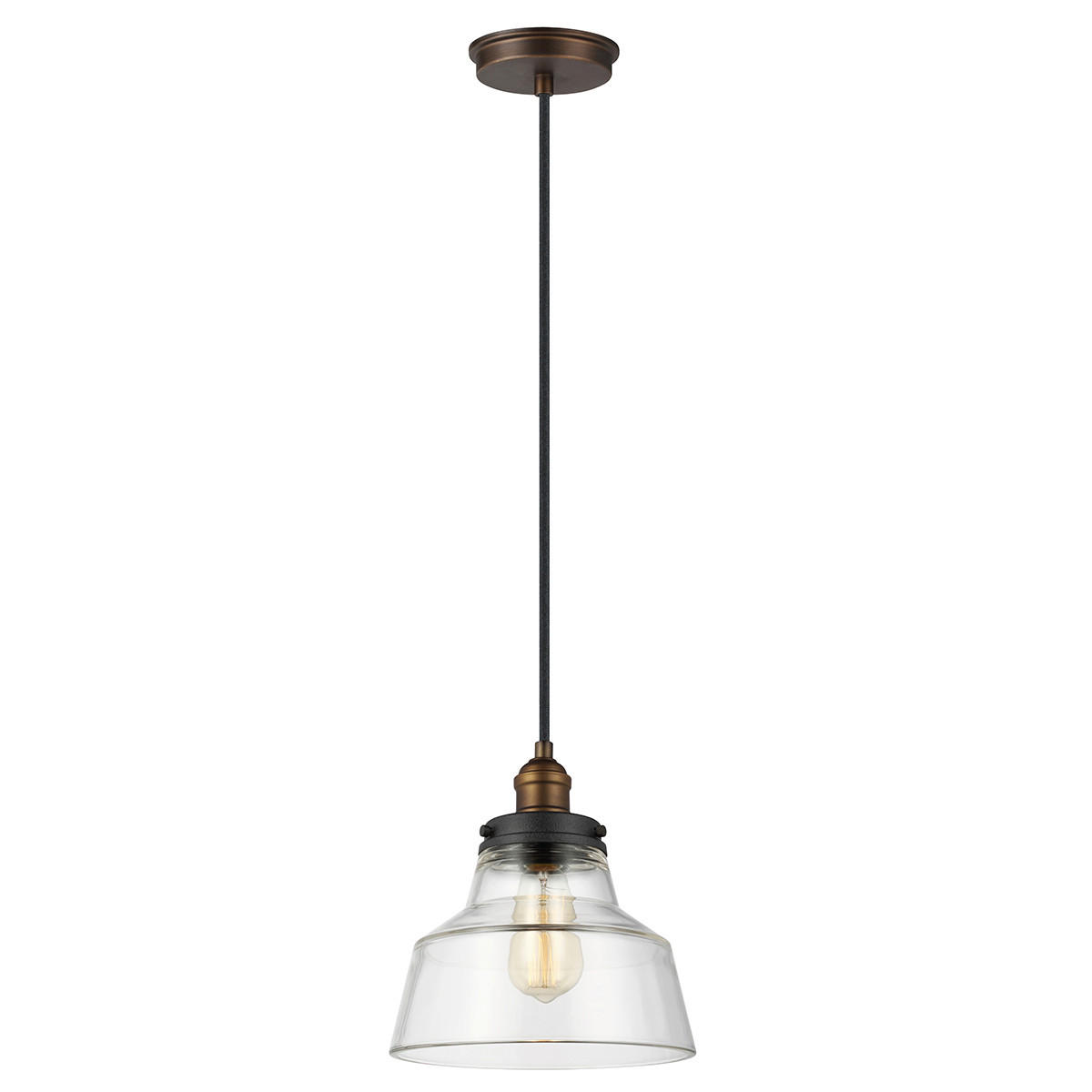 

Подвесной светильник Elstead Lighting, 25,4x30,1 см, цвет цинка/цвет латуни