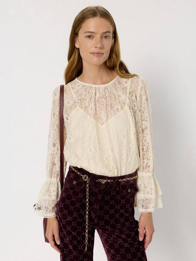 

Топ Alexandra с кружевными деталями Gerard Darel, Ecru