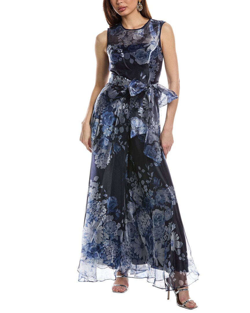 

Элайджа Дж Органза Комбинезон с широкими штанинами Eliza J, синий