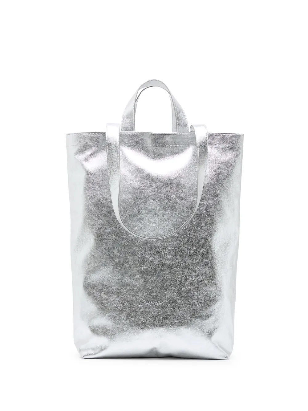 

Сумка-тоут с эффектом металлик Marsèll, серебряный