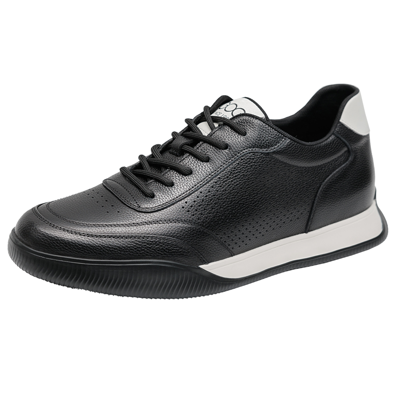 

Дышащие и легкие низкие летние повседневные туфли мужские GOG, черный, height-increasing 5.5cm