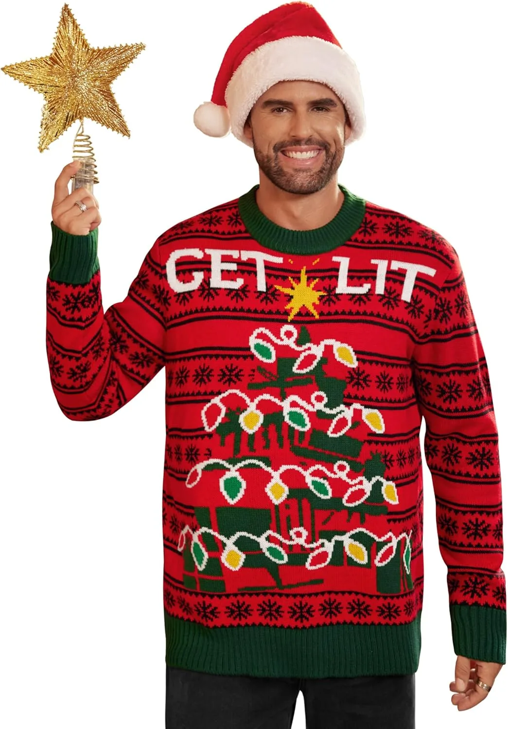 

Arvilhill мужской рождественский свитер Holiday Funny Ugly вязаный