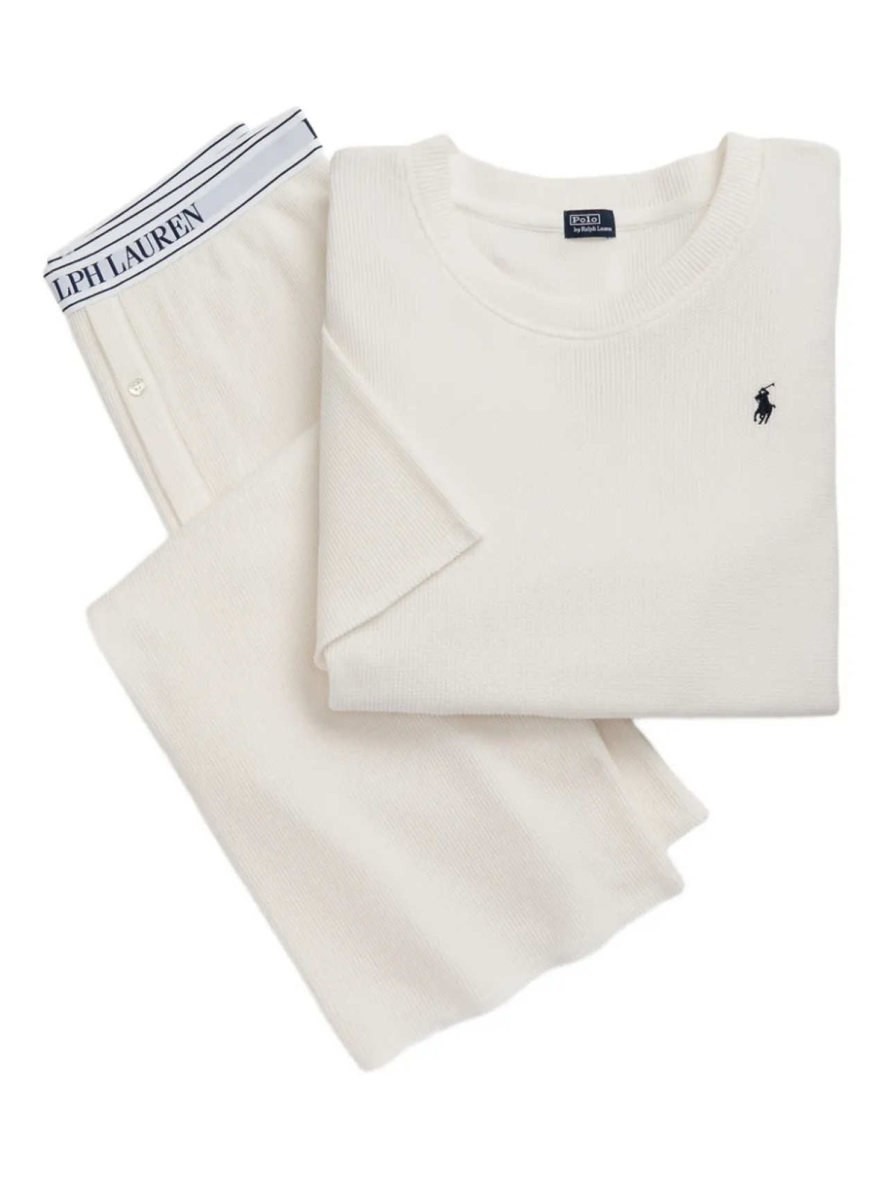 

Пижамный комплект с логотипом на ленте (комплект из двух штук) Polo Ralph Lauren, белый