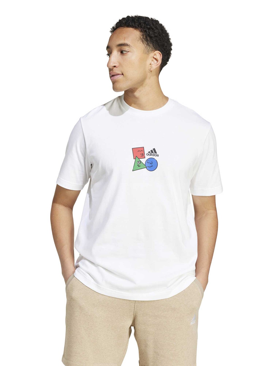 

Футболка Adidas Sportswear Positivity Shapes Graphic, белый