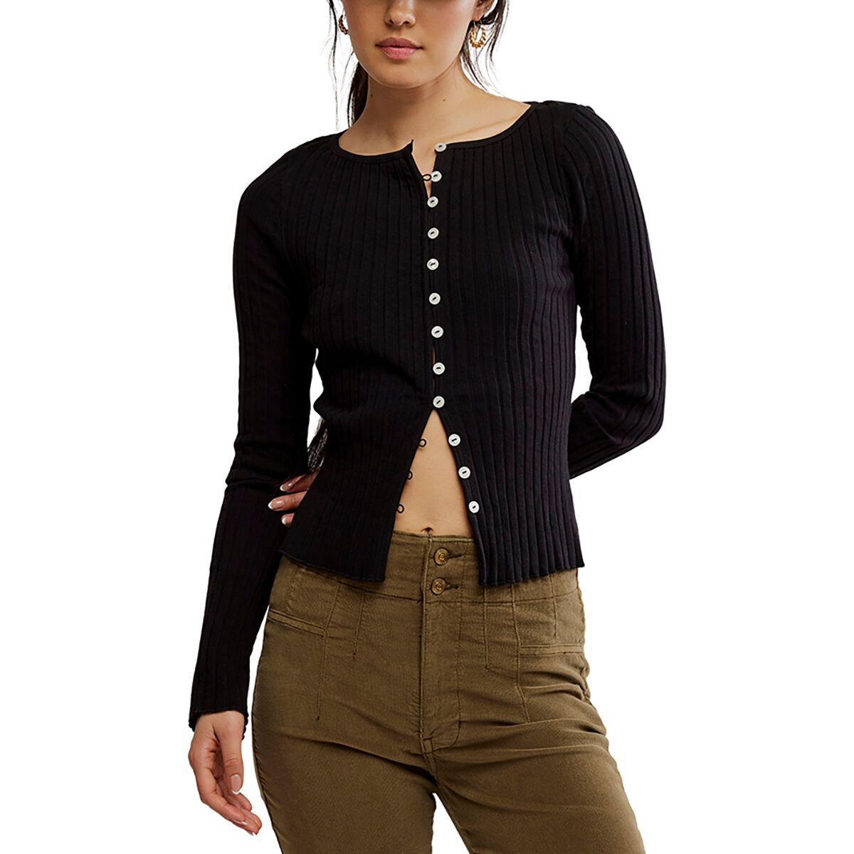 

Топ с длинными рукавами Tilly Free People, черный