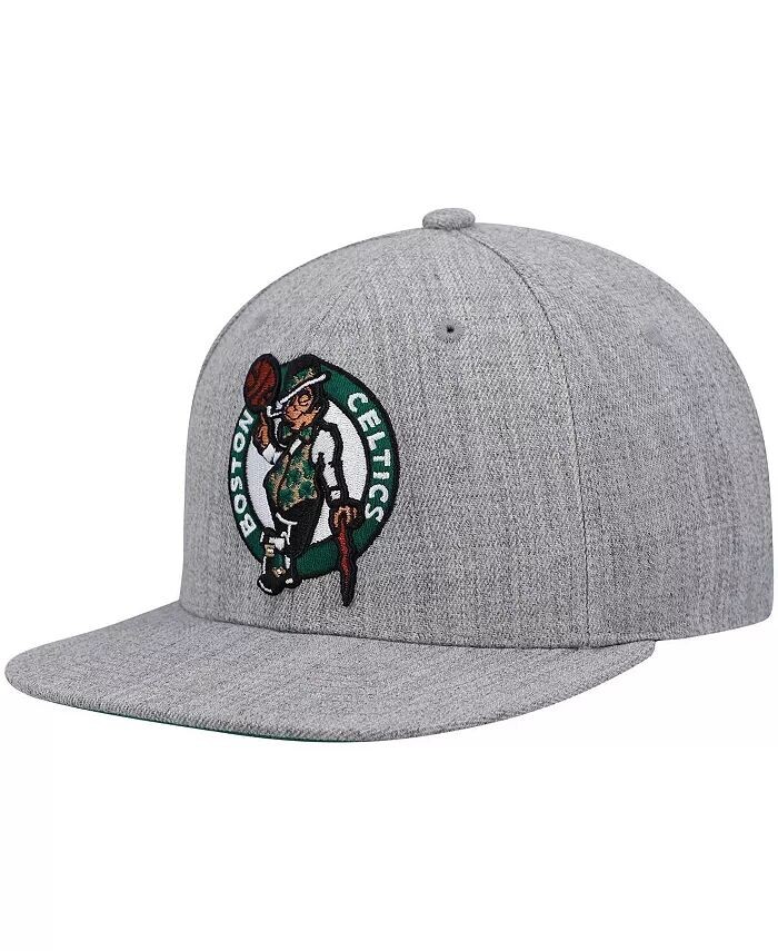 

Мужская серая кепка Boston Celtics 2.0 Snapback с меланжевым рисунком Mitchell & Ness