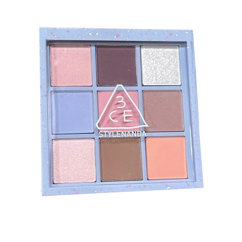 

3CE Ограниченная весенняя коллекция теней для век Blue White Nine Square Grid Natural