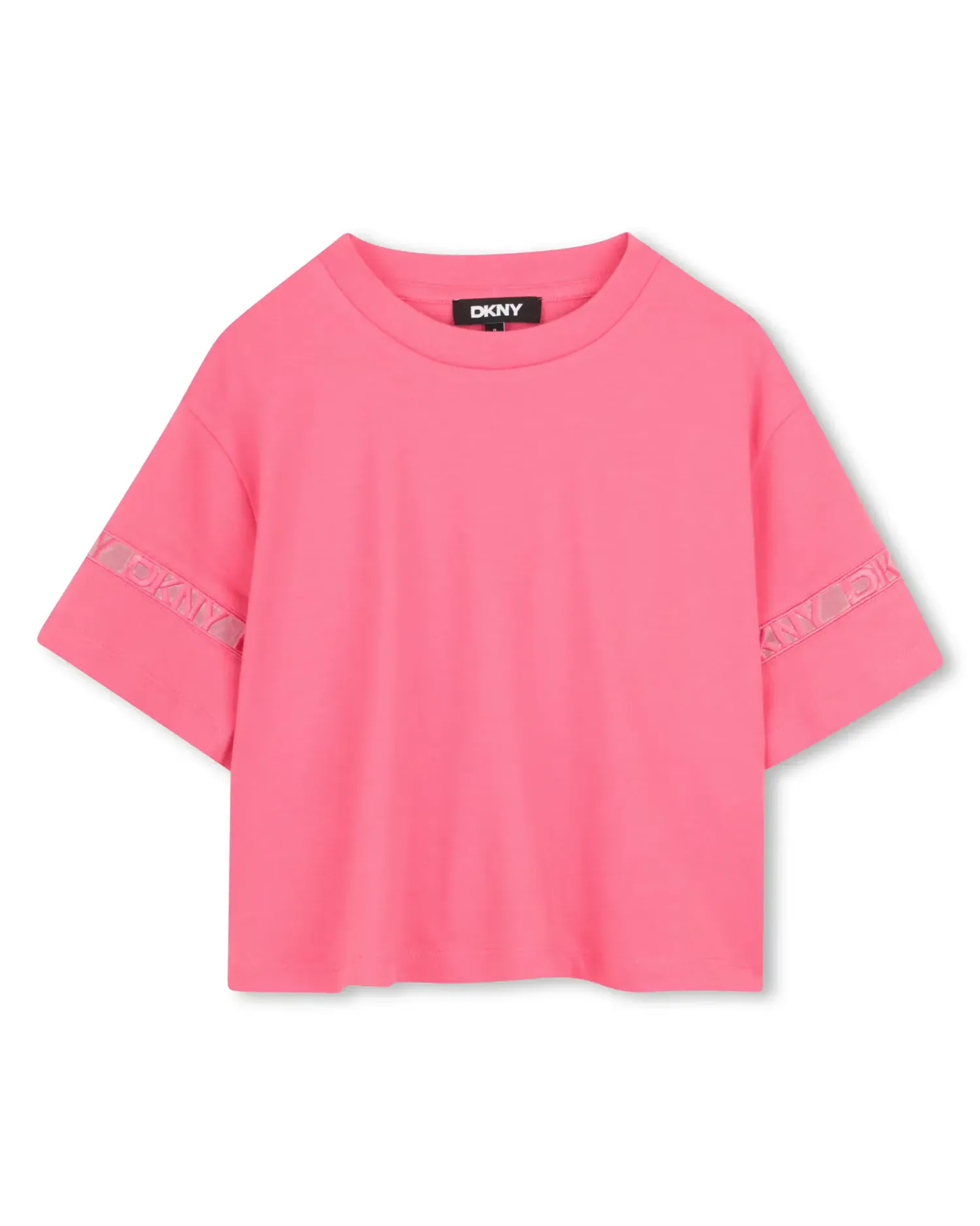 Детская однотонная хлопковая футболка DKNY, Natural