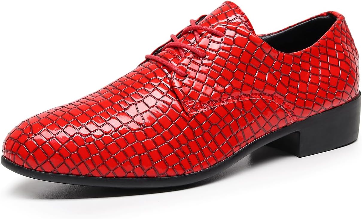 

Мужские кожаные оксфорды Dacnakby красного цвета с тиснением и плетением, на шнуровке