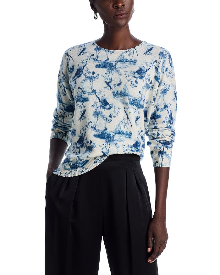 

Свитер с круглым вырезом из ткани Toile C by Bloomingdale's Cashmere, мультиколор