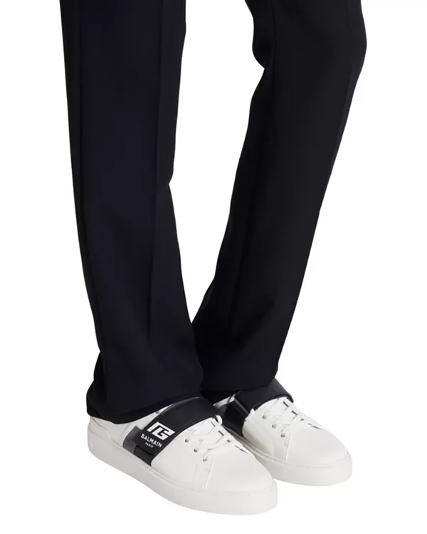 Кроссовки B-Court с язычком из поликарбоната Balmain, White — фото 4