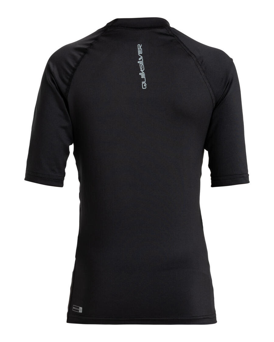 QUIKSILVER Футболка для серфинга с короткими рукавами и защитой от ультрафиолета UPF 50 на каждый день, черная, для мальчиков — фото 2