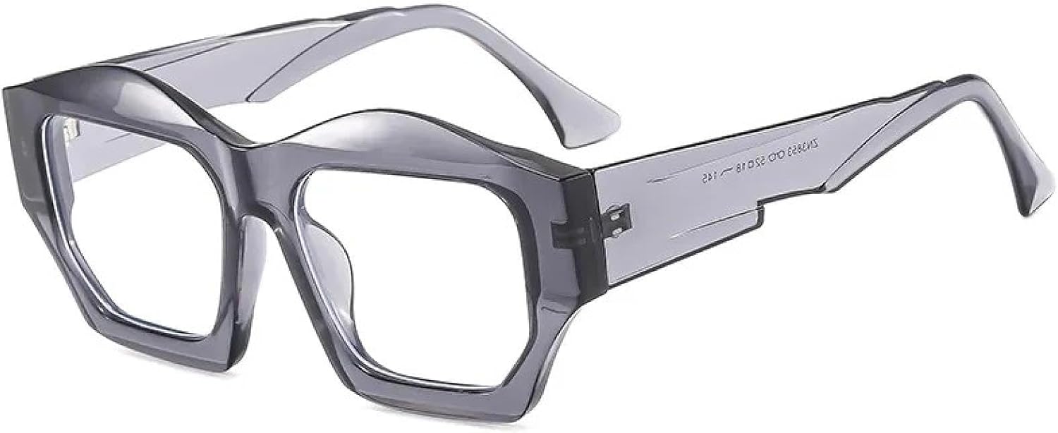 

Модные женские солнцезащитные очки большого размера с двухцветными линзами для активного отдыха, ретро-линзы, защита от УФ-излучения UV400, трендовые мужские очки TVTBBVV, Gray Clear