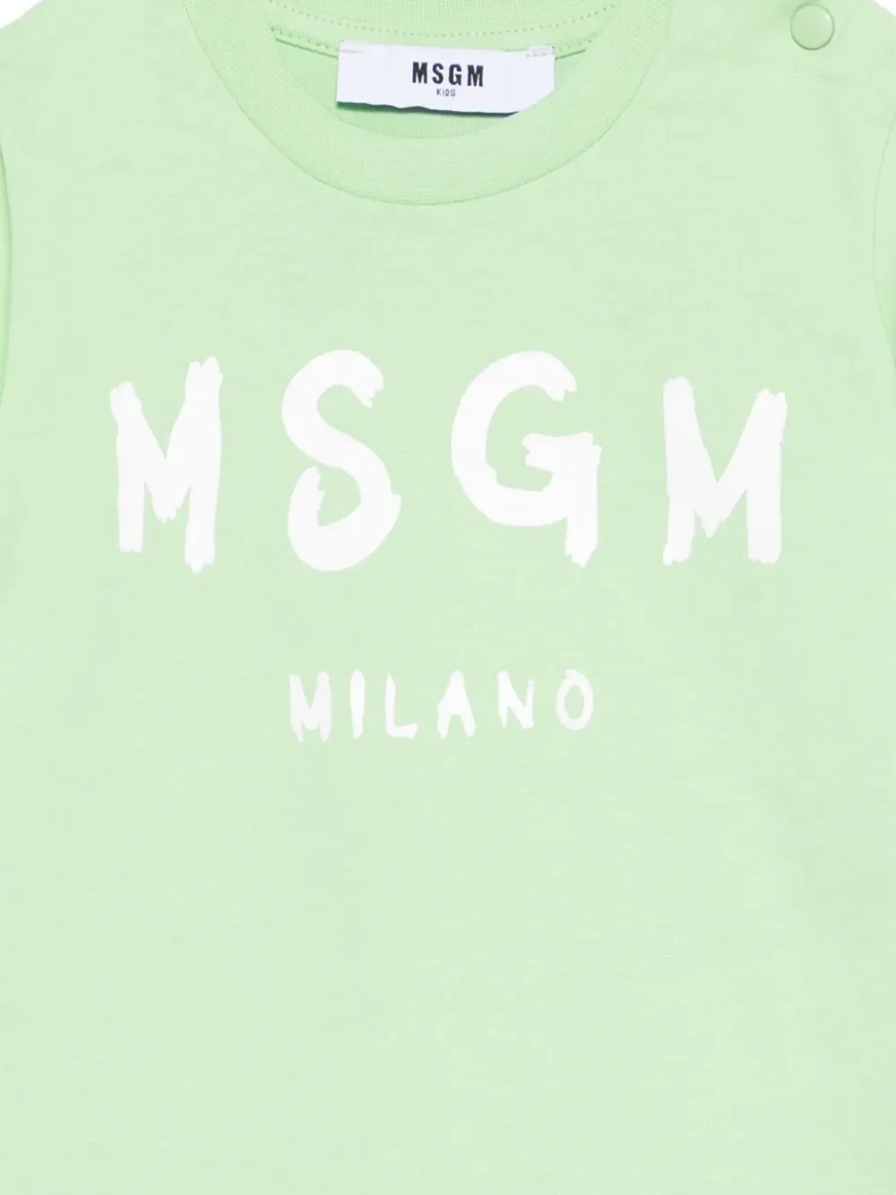 Футболка с графичным принтом MSGM Kids, зеленый — фото 3