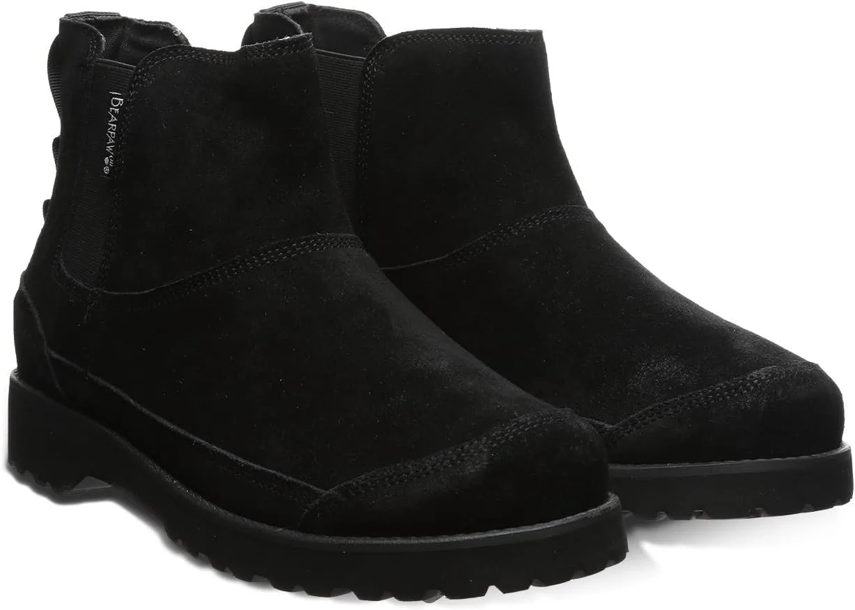 

Мужские ботинки BEARPAW Nick | Классические ботинки из замши для мужчин | Мужские ботинки | Удобные зимние ботинки, черный