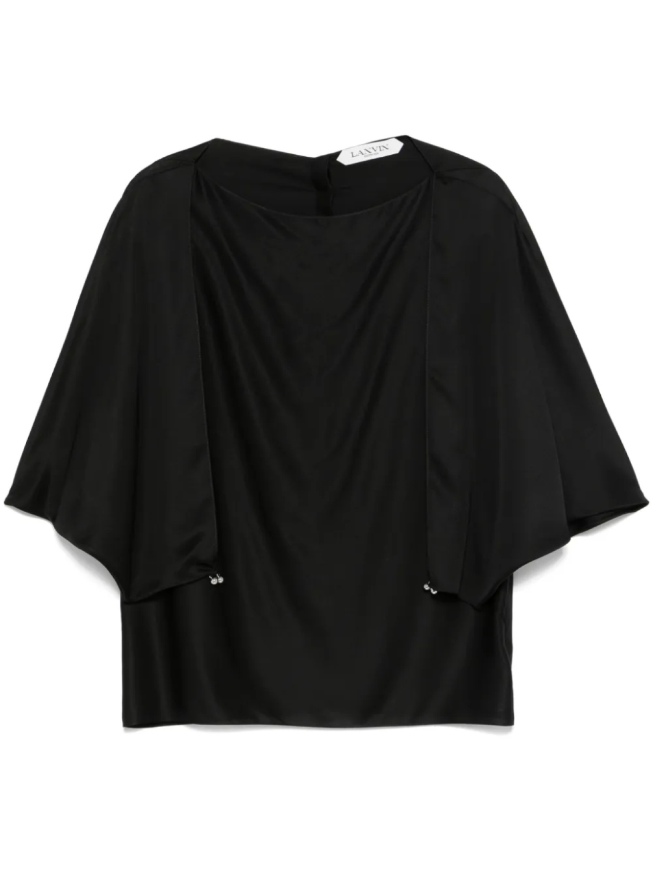 

Шелковая блузка Lanvin, черный