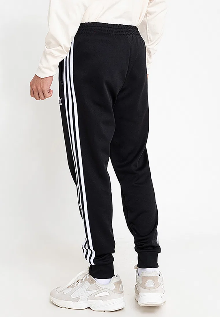 Тренировочные брюки, классические, Adicolor Classics SST, Adidas, белый/черный — фото 2