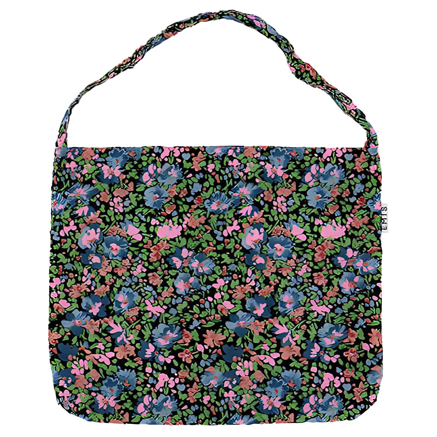 

Emis Хлопковая сумка-шопер с цветочным принтом, Painted Floral Black