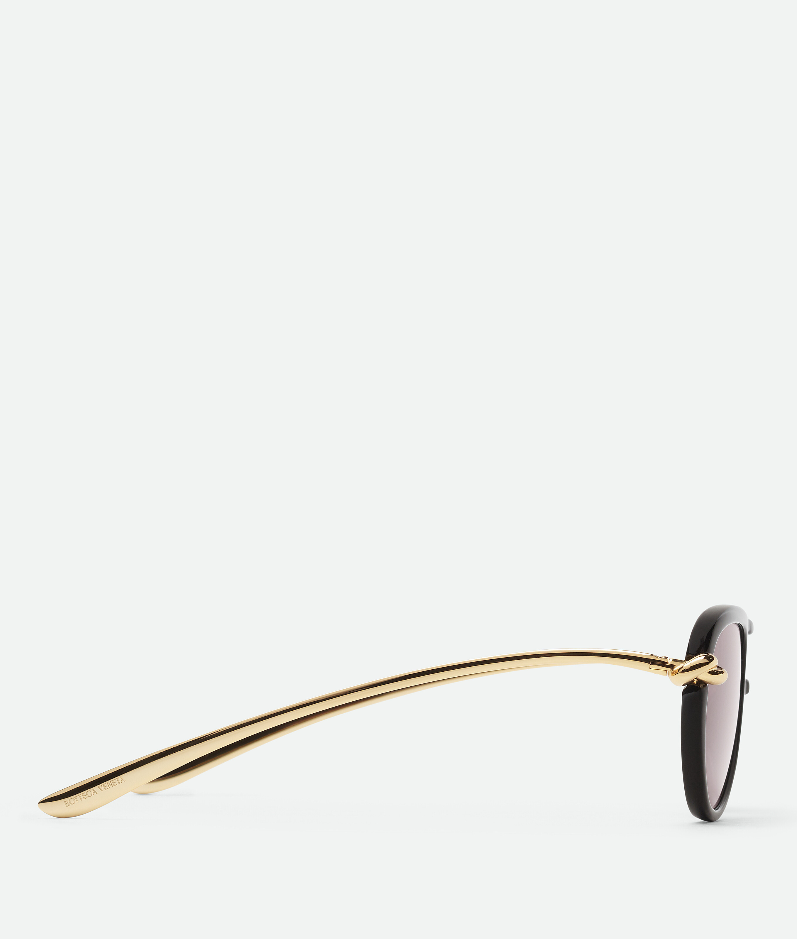Knot aviator sunglasses BOTTEGA VENETA, черный/серый — фото 3