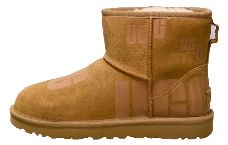 Ботинки зимние UGG Classic Mini Scatter Graphic, коричневый