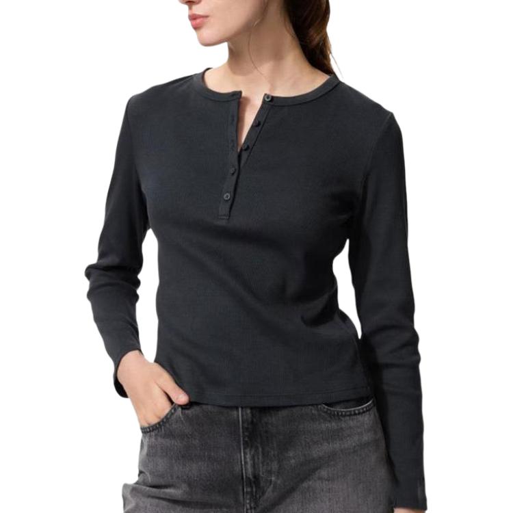 UNIQLO Футболка женская черная