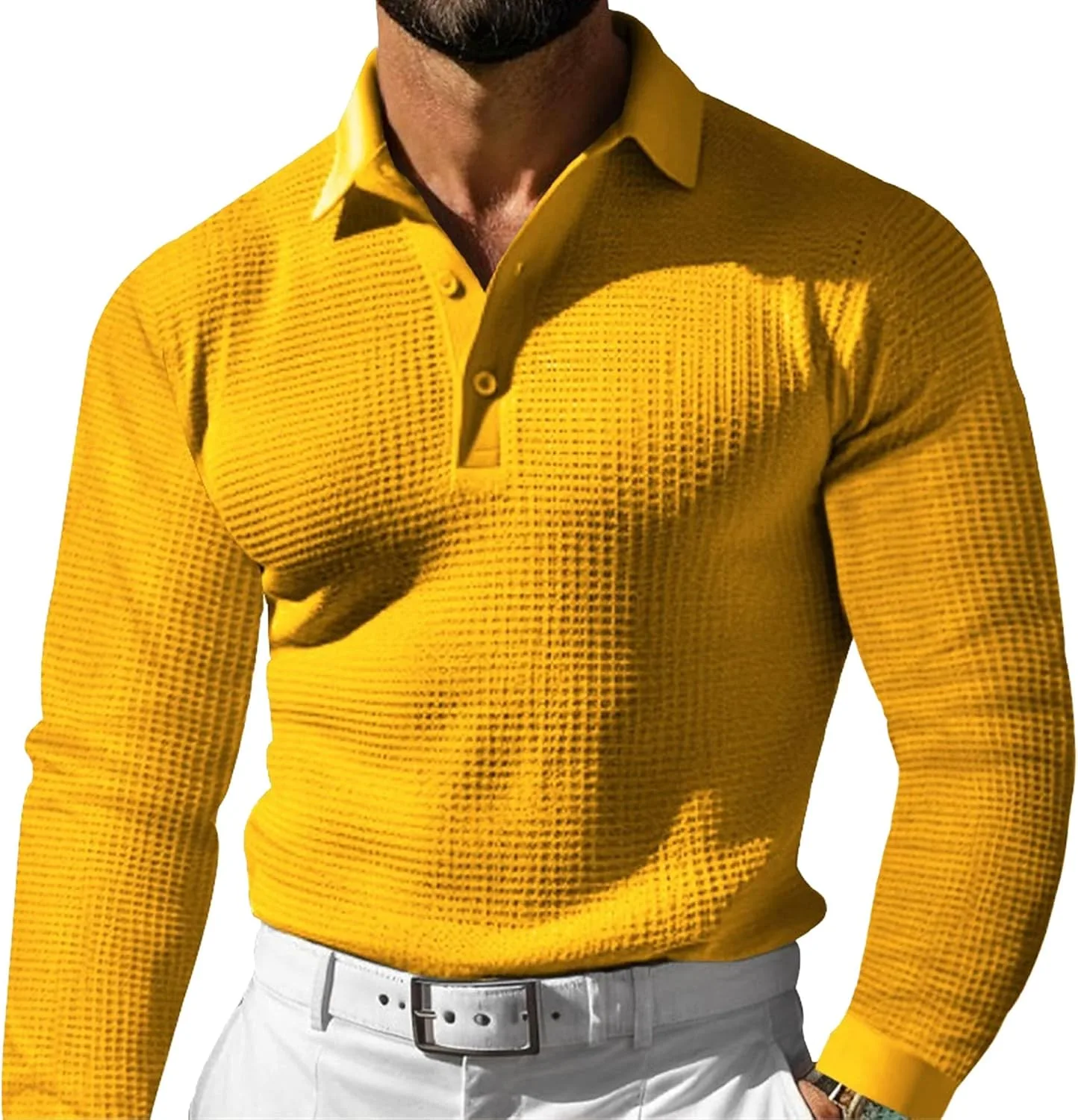 

Мужской модный вязаный пуловер с воротником и пуговицами Maiyifu-GJ