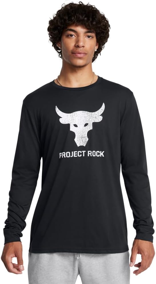 

Under Armour мужская футболка Project Rock Brahma Bull с длинным рукавом, (003) Black/White/White, Белый, Under Armour мужская футболка Project Rock Brahma Bull с длинным рукавом, (003) Black/White/White