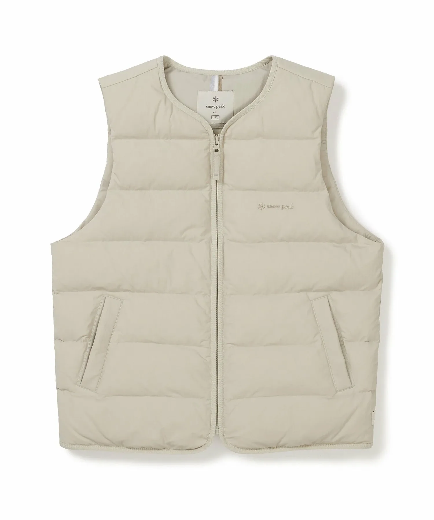 Легкий пуховый жилет Land Kids Snow Peak, low beige
