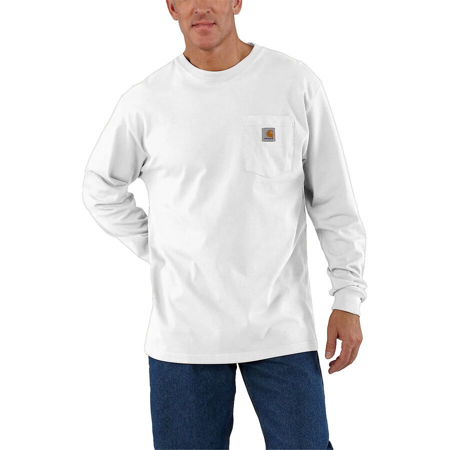 

Футболка Carhartt Workwear Pocket Long-Sleeve Carhartt, White, Белый, Футболка Carhartt Workwear Pocket Long-Sleeve Carhartt, White