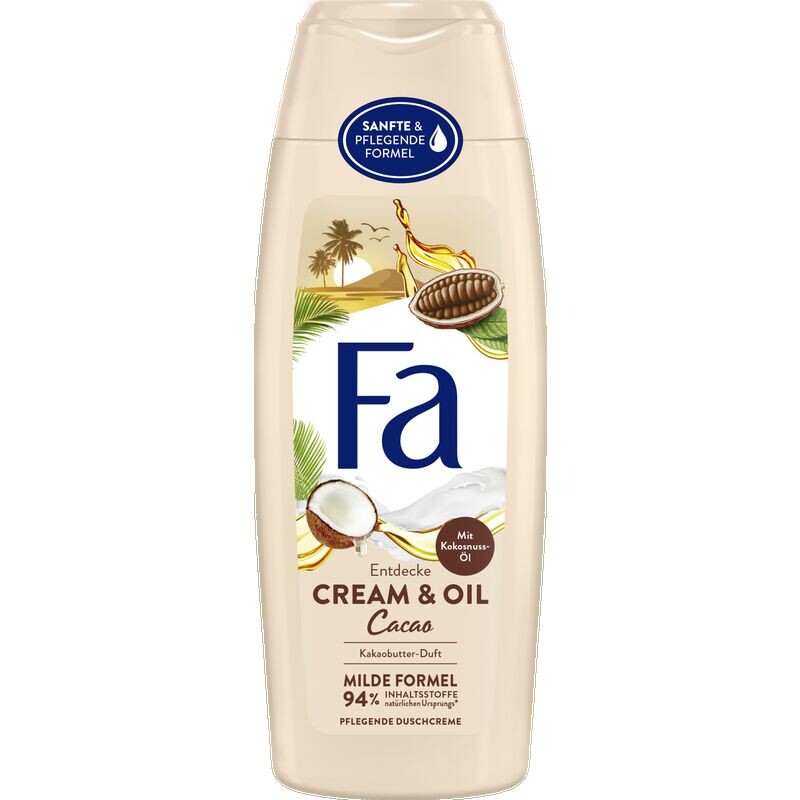 

Питательный крем для душа Cream & Oil Cacao Fa, 250 ml