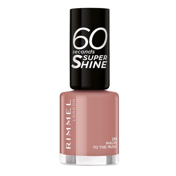 

Быстросохнущий лак для ногтей 230 лиловый под музыку, 8 мл Rimmel 60 seconds super shine, цвет 230